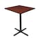 Cain Cain Cafe Tables, 36 W, 36 L, 42 H, Wood, Metal Top, Cherry TCB3636CH - alternate 1